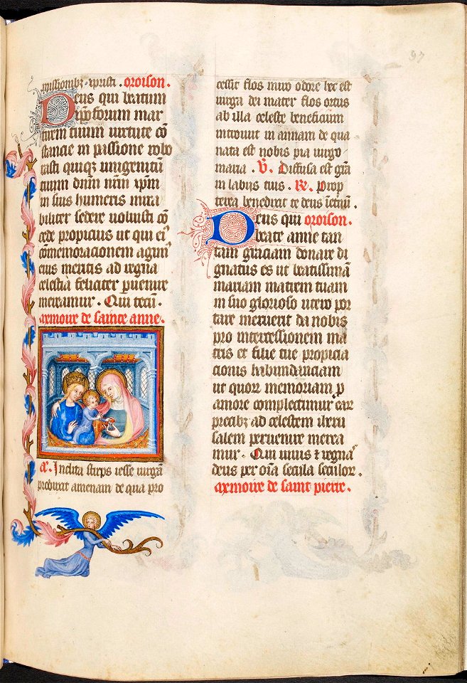 Egerton hours - Vierge et sainte Anne - BL Eg1070 f97