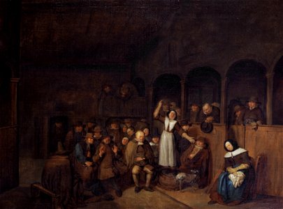 Egbert van Heemskerck (I) A Quakers' meeting. Free illustration for personal and commercial use.