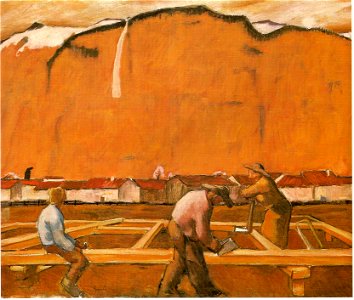 Egger-Lienz - Vorfrühling (Die Lawine) 1917