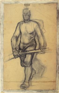 Egger-Lienz - „1915“ Studie zu einem gehenden Soldaten mit Tornister