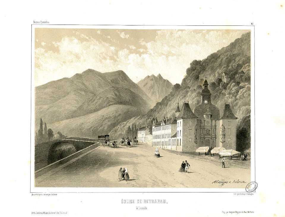 Eglise de Betharam, à Lestelle (Basses-Pyrénées, 20) - Fonds Ancely - B315556101 A AUBRUN 1 011