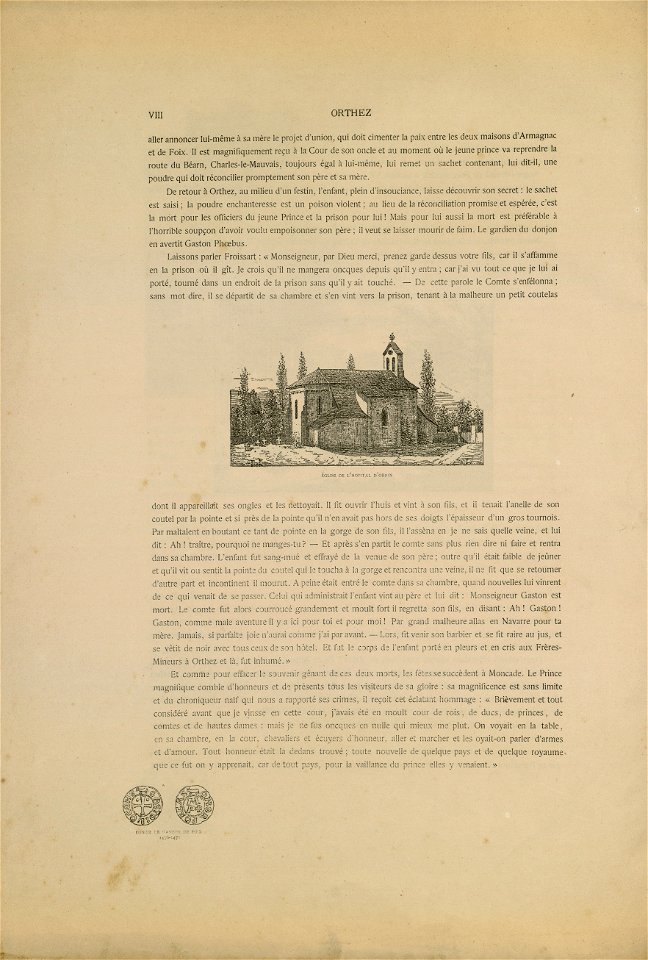 Eglise de l'hôpital d'Orion - Denier de Gaston de Foix (1436-1471) - Fonds Ancely - B315556101 A LAFOND 2 012