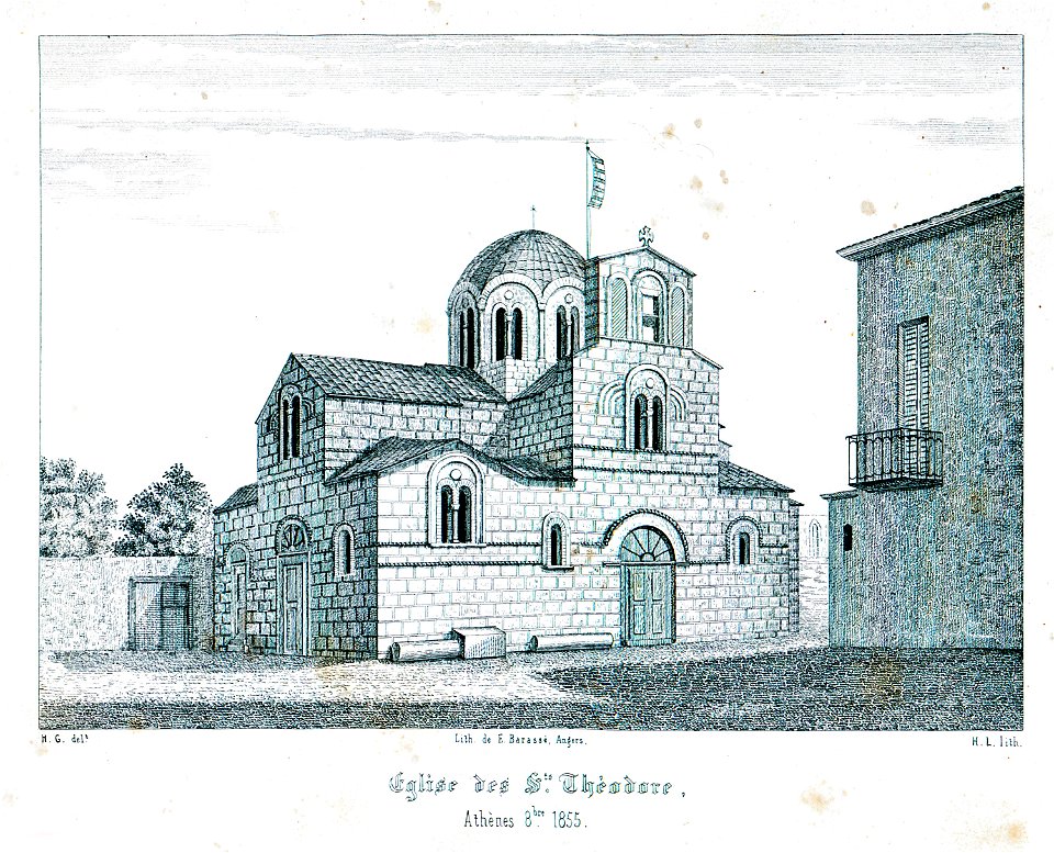 Eglise de Sts Théodore, Athènes 8bre i855 - Godard - Faultrier Victor - 1857
