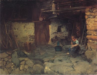 Egger-Lienz - Bauernhof in Grafendorf, 1891