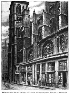Eglise Saint Jean côté nord sur la rue Saint Etienne