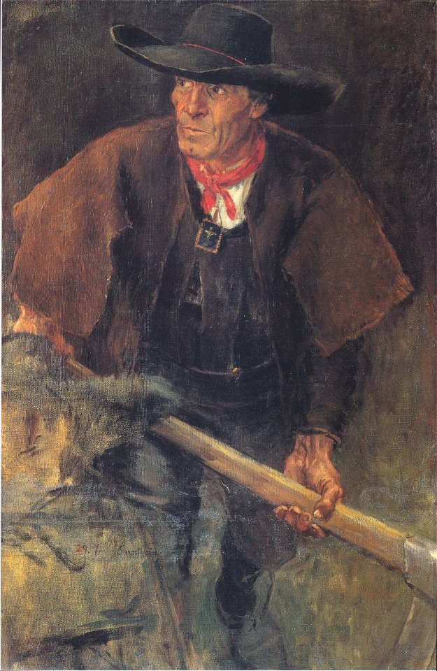 Egger-Lienz - Der Mann hinter dem Kreuzträger (Das Kreuz)