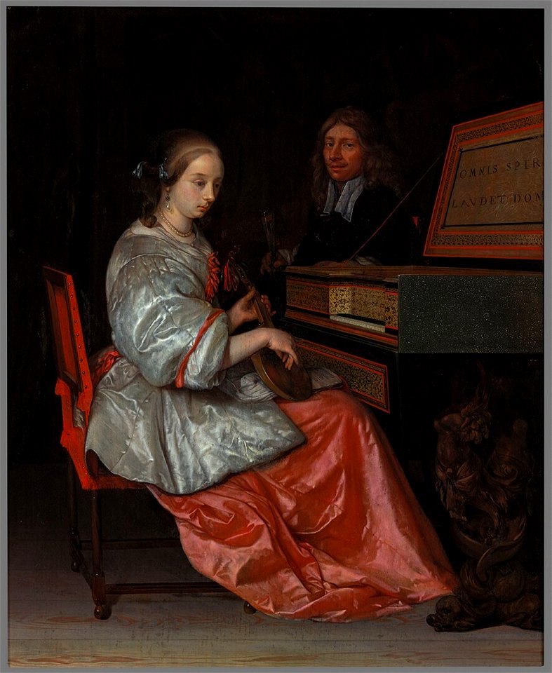 Eglon Hendrik van der Neer - Citerspeelster bij het virginaal - 1585 (OK) - Museum Boijmans Van Beuningen