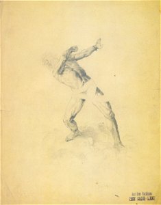 Egger-Lienz - Nackter, sich zurücklehned (Prometheus)