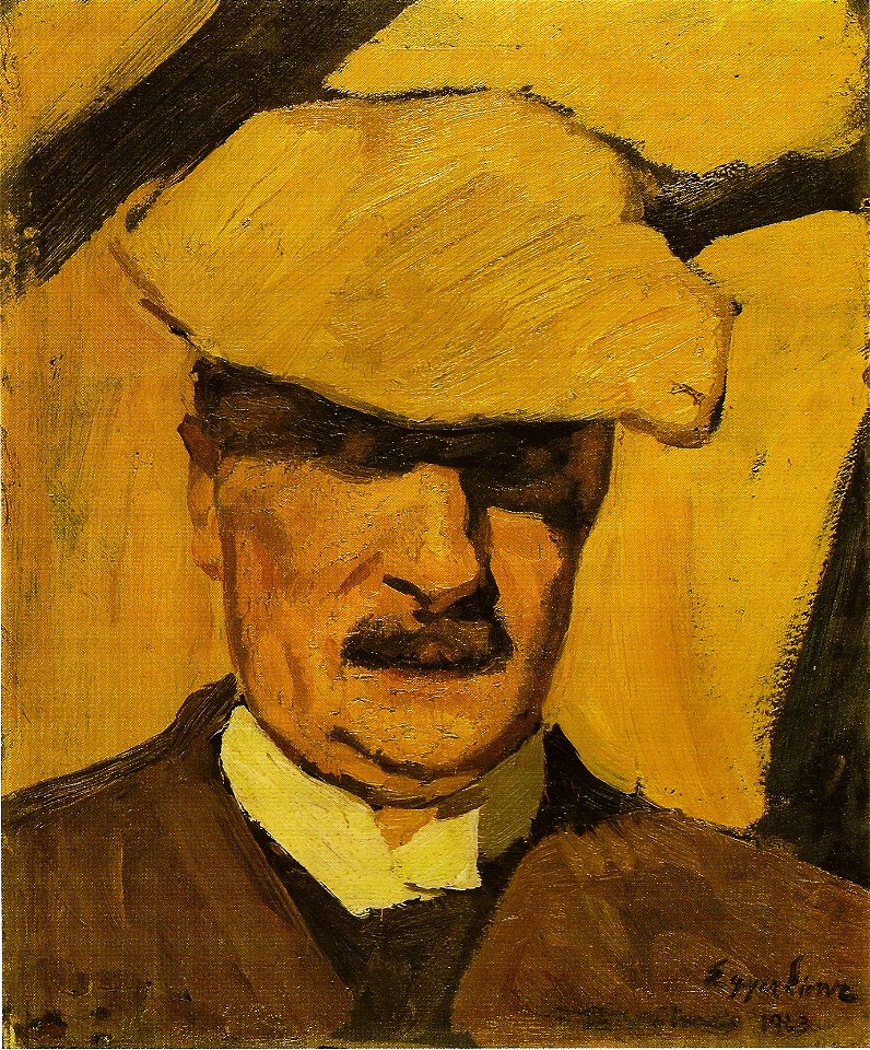 Egger-Lienz - Selbstbildnis mit Sportmütze -1923