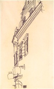 Egon Schiele - Alte Giebelhäuser in Krumau - 1917