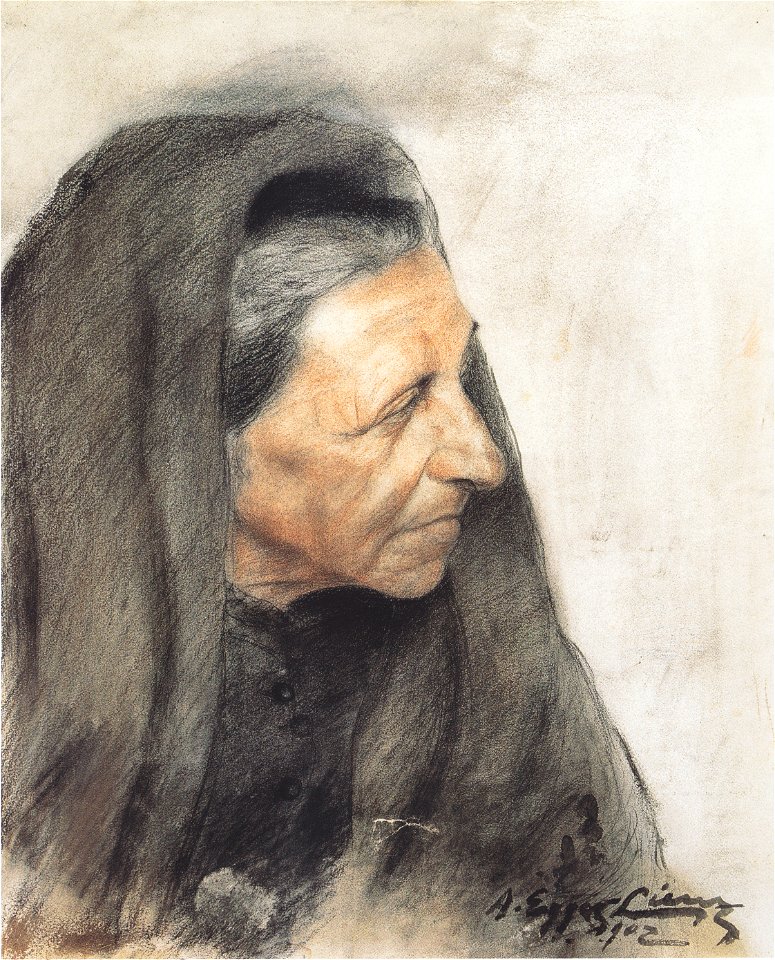 Egger-Lienz - Frauenkopf - 1902
