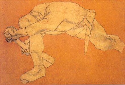 Egger-Lienz - Sturm (Fragment I, Die Figur links unten)