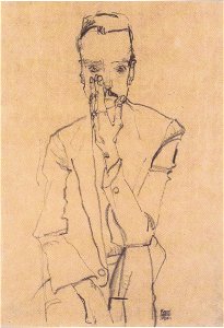 Egon Schiele - Bildnis Eduard Kosmack - 1910. Free illustration for personal and commercial use.