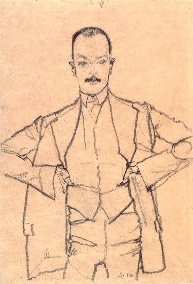 Egon Schiele - Bildnis Arthur Roessler - 1910
