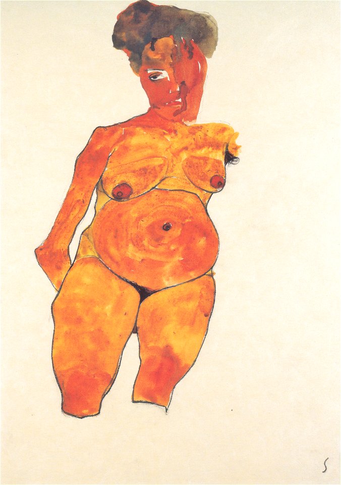 Egon Schiele - Bildnis einer Schwangeren - 1910