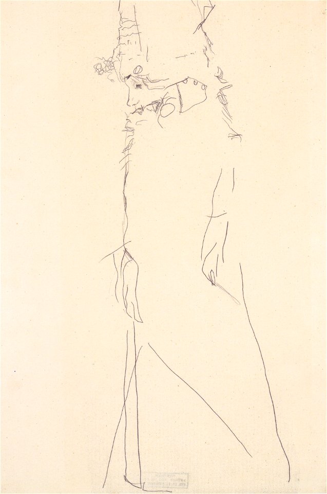 Egon Schiele - Bildnis Gerti Schiele mit geschlossenen Augen- 1911