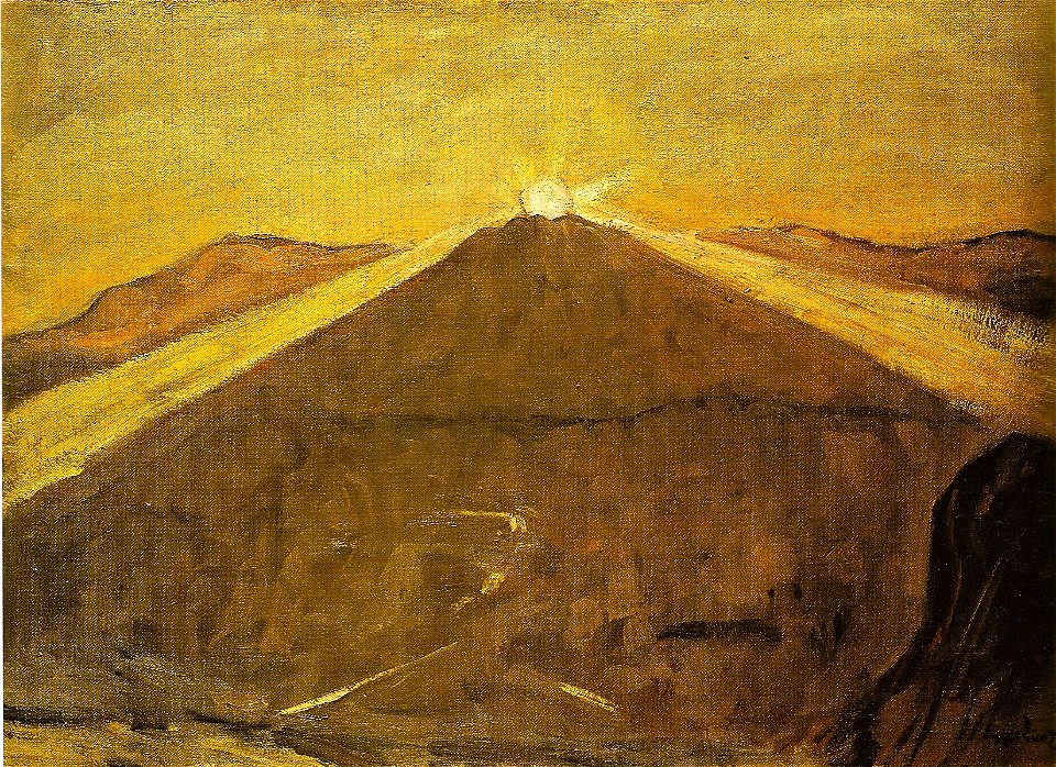 Egger-Lienz - Sonnenuntergang auf der Mendel -1919