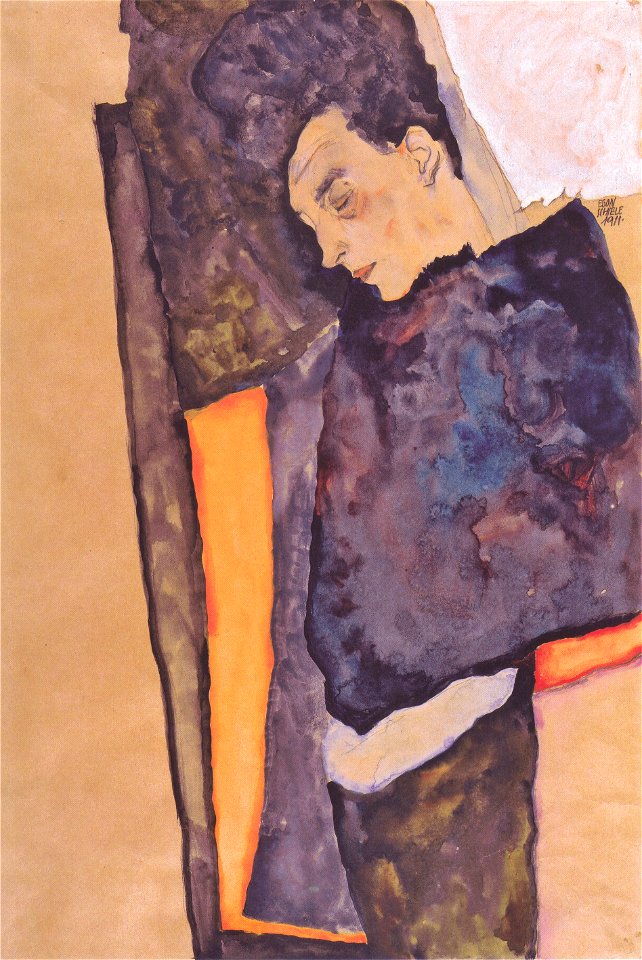 Egon Schiele - Die schlafende Mutter des Künstlers - 1911