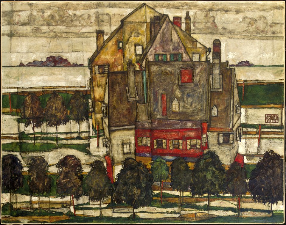 Egon Schiele - Einzelne Häuser (1915)