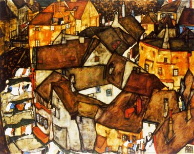 Schiele - Krumauer Häuserbogen - 1915
