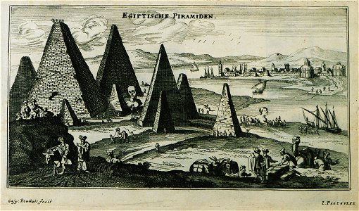 Egiptische Piramiden - Peeters Jacob - 1690. Free illustration for personal and commercial use.