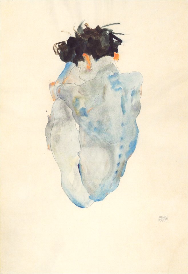 Egon Schiele - Kauernder - 1912
