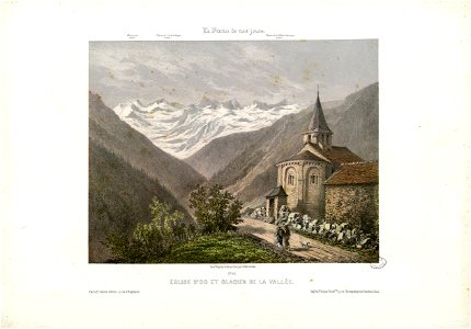 Eglise d'Oo (i.e. Oô) et glacier de la vallée - Fonds Ancely - B315556101 A MERCEREAU 1 010