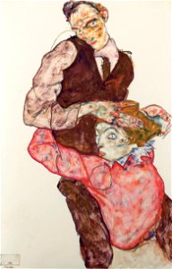 Egon Schiele - Lovers - Google Art Project