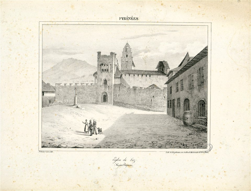 Eglise de Luz (Hautes Pyrénées) - 1828 - Fonds Ancely - B315556101 A GELIBERT 1 029