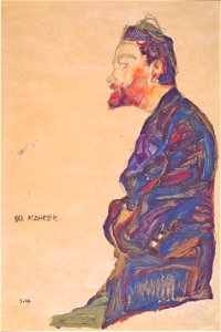 Egon Schiele - Max Kahrer im Profil - 1910