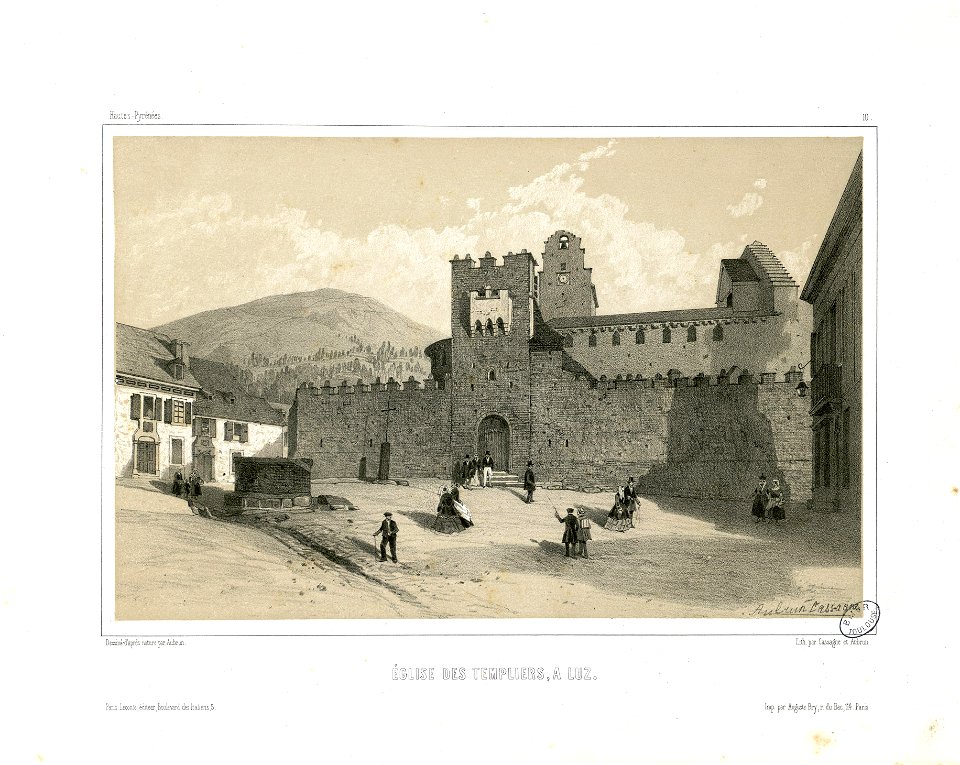 Eglise des Templiers, à Luz (Hautes-Pyrénées, 10) - Fonds Ancely - B315556101 A AUBRUN 1 006