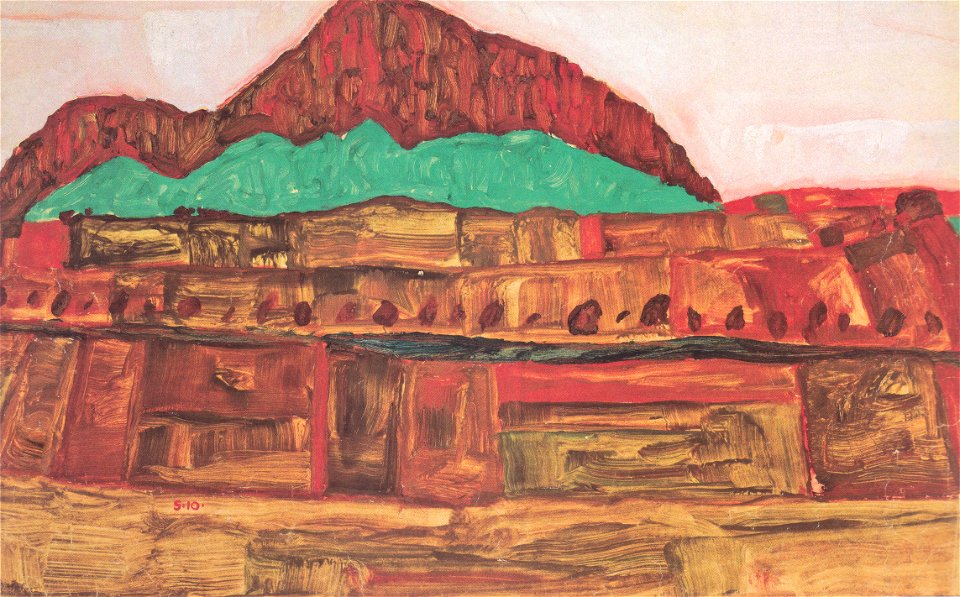 Egon Schiele - Berglandschaft - 1910