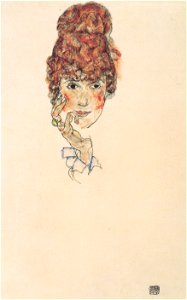 Egon Schiele - Porträt Edith Schiele - 1917