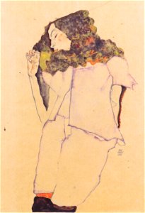 Egon Schiele - Schlafendes Mädchen - 1911