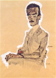 Egon Schiele - Bildnis Eduard Kosmack, 1910. Free illustration for personal and commercial use.
