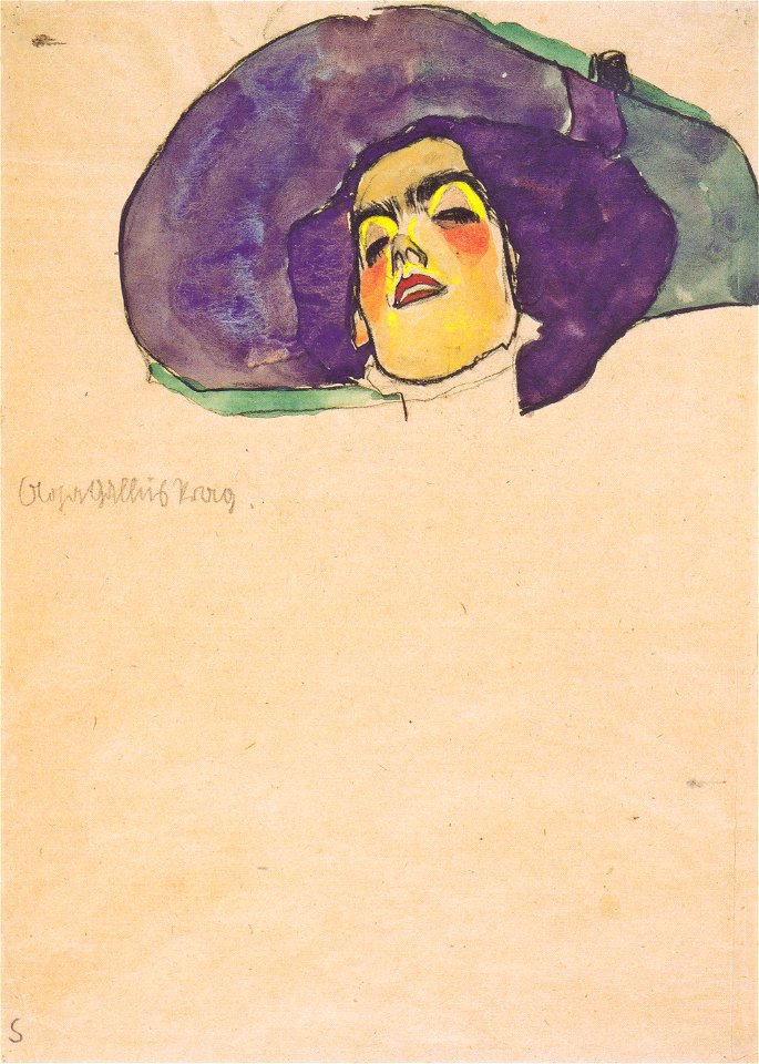 Egon Schiele - Bildnis Olga Gallus Prag - 1910