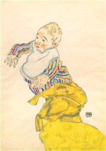 Egon Schiele - Schieles Neffe Anton Peschka - 1915. Free illustration for personal and commercial use.