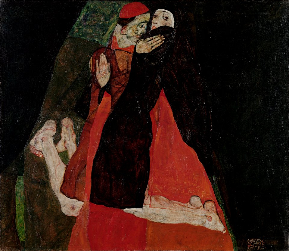Egon Schiele - Cardinal and Nun (Caress) - Google Art Project