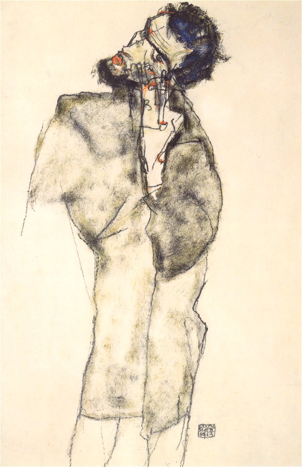 Egon Schiele - Selbstbildnis als Asket - 1913