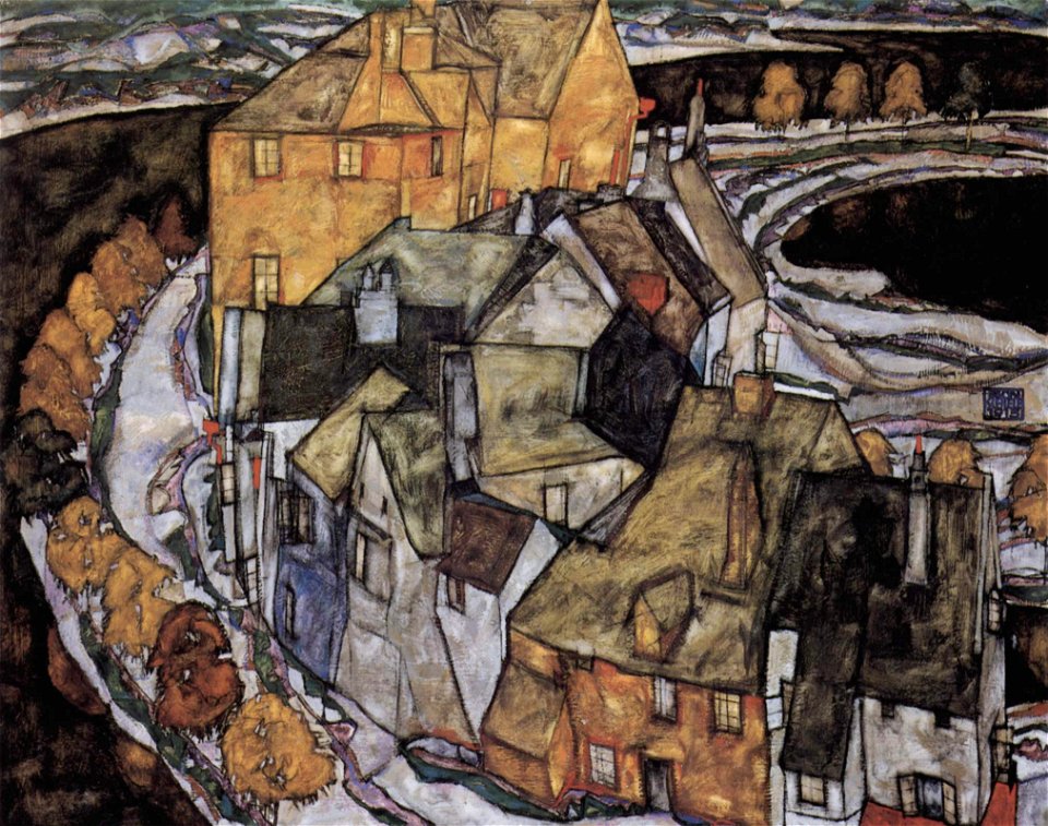 Egon Schiele - Der Häuserbogen II (1915) - Free Stock Illustrations ...