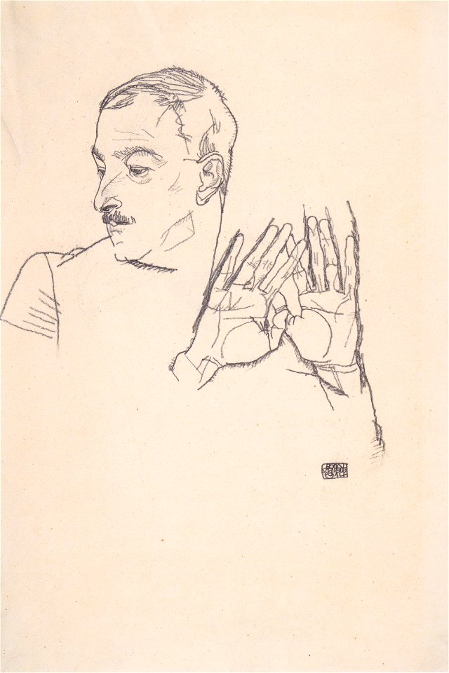 Egon Schiele - Bildnis Arthur Roessler - 1914