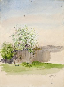 Egon Schiele - Garten mit baum- JK 167