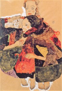 Egon Schiele - Gruppe von drei Mädchen - 1911