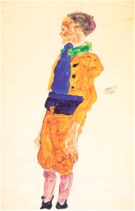 Egon Schiele - Stehender Knabe - 1911