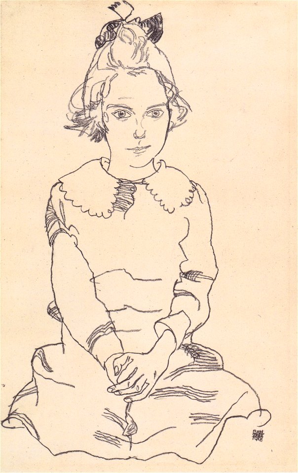 Egon Schiele - Bildnis Maria Steiner, 1918