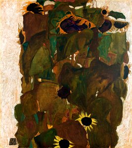 Egon Schiele - Sonnenblumen I - 2494 - Österreichische Galerie Belvedere. Free illustration for personal and commercial use.