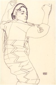 Egon Schiele - Bildnisstudie Friederike Maria Beer, 1914