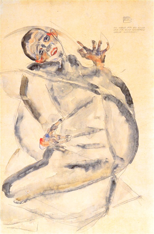 Egon Schiele - Ich werde für die Kunst und meine Geliebten gerne ausharren - 25-4-1912