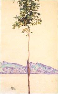 Egon Schiele - Kastanienbaum am Bodensee - 1912