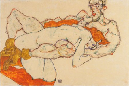 Egon Schiele - Liebespaar - 1913